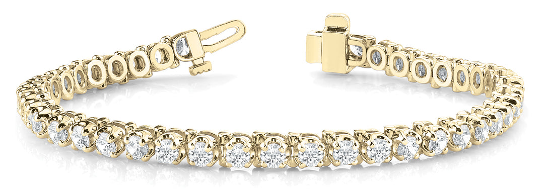 14K Yellow Gold Multi-Diamond Fashion Bracelet