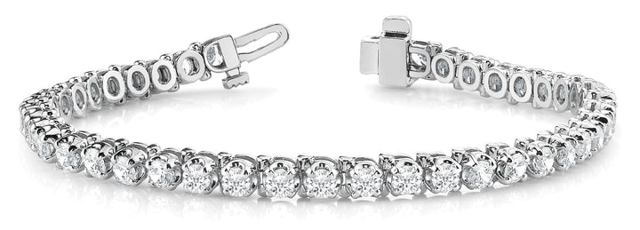 Multi-Diamond In Line Prong Set Bracelet
