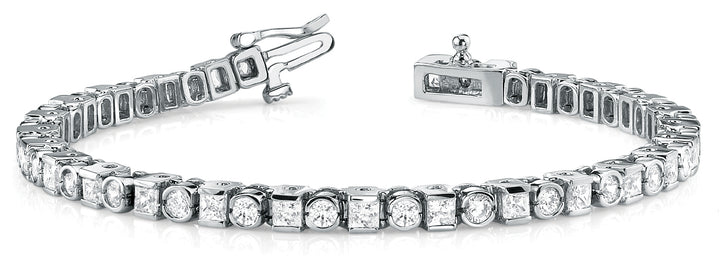 Multi-Diamond Square & Round Tennis Bracelet