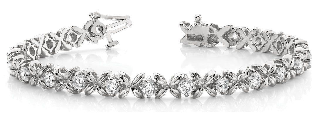 Diamond Round In Line Bracelet