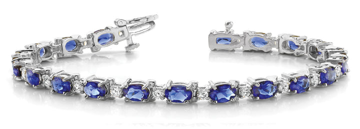 Multi-Diamond Precious Metal Bracelet