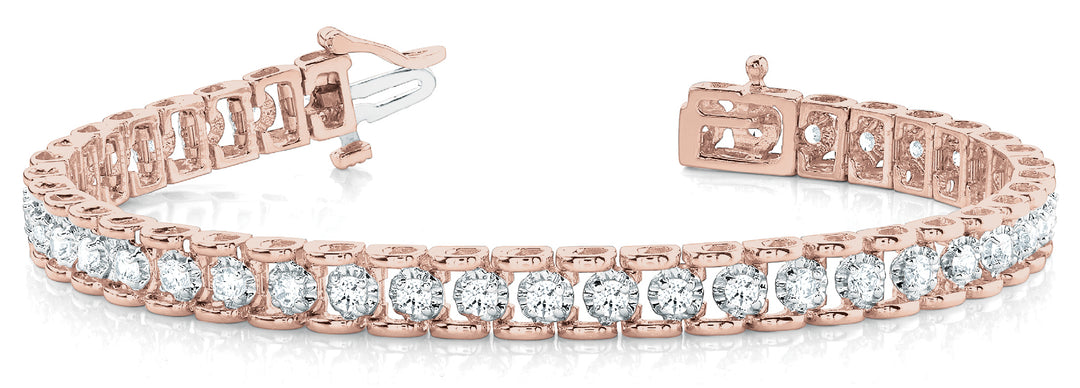 Rose Gold Diamond Line Bracelet | 1.125 ctw