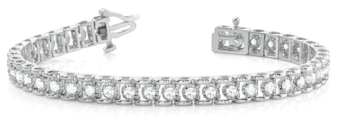 Lab Diamond In-Line Tennis Bracelet