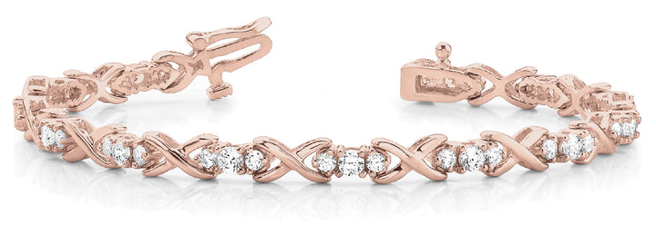 14K Rose Gold 2 CT Diamond Fashion Bracelet