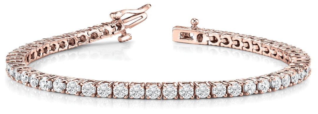 14K Rose Gold 20.8 CT Diamond Tennis Bracelet