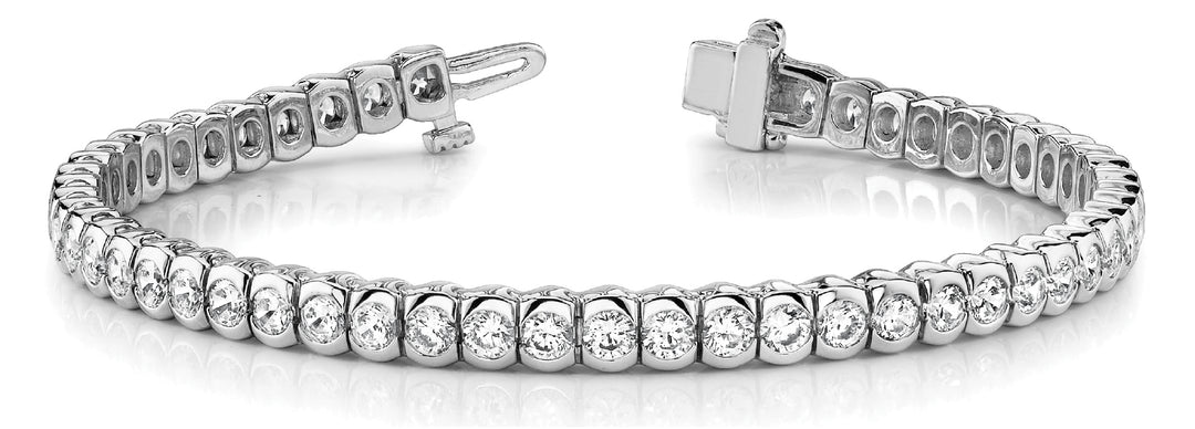 68 Diamond Line Bezel Set Bracelet
