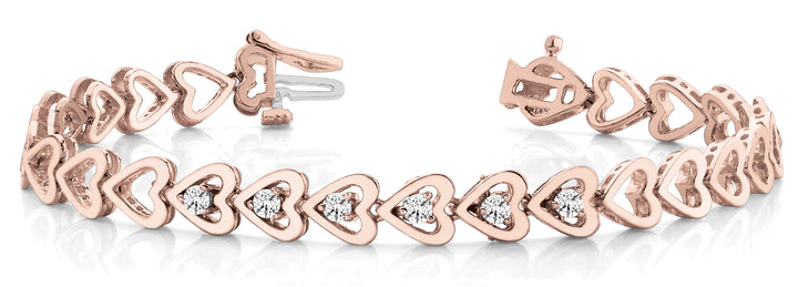 Rose Gold 1/3 CT Diamond Line Bracelet