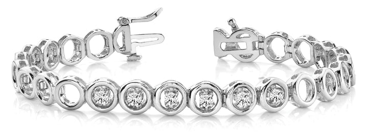 6-Stone Round Diamond Fashion Bracelet