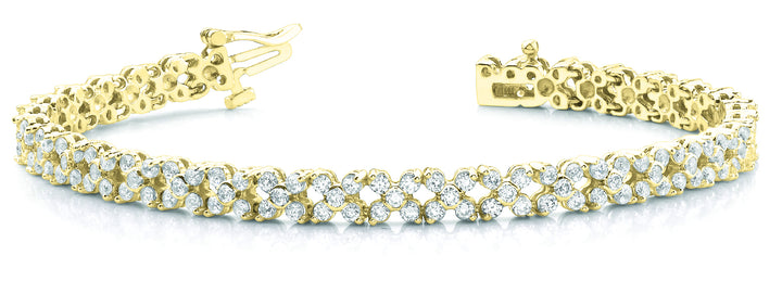 14K Yellow Gold 6 CT Diamond Tennis Bracelet