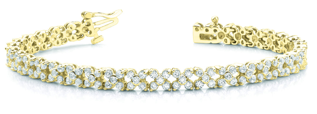 14K Yellow Gold Multi-Diamond Fashion Bracelet