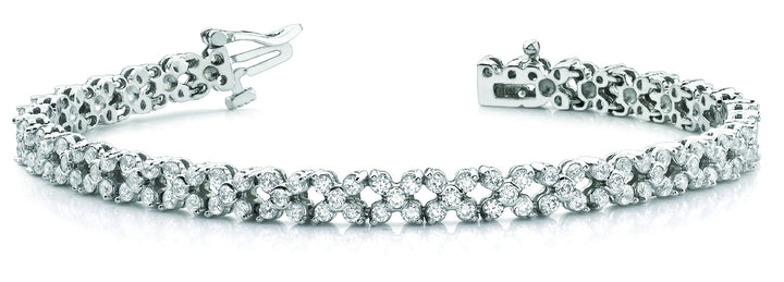 5 Stone Diamond Link Bracelet