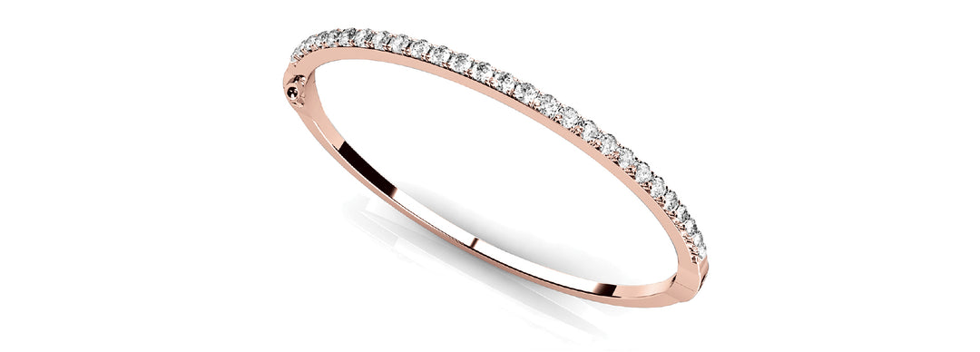 14K Rose Gold Round Diamond Fashion Bracelet