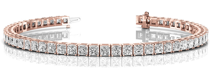 14K Rose Gold Lab Diamond Line Bracelet
