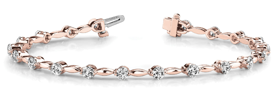 14K Rose Gold 4ct Diamond Fashion Bracelet