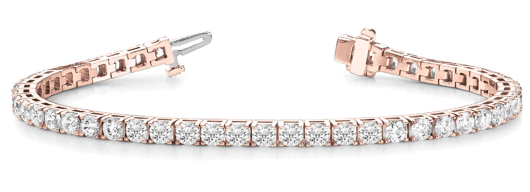 14K Rose Gold 10.25 ctw Diamond Line Bracelet