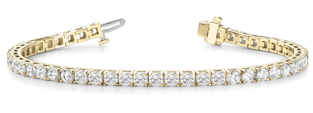 14K Yellow Gold 4.93ctw Diamond In-Line Bracelet