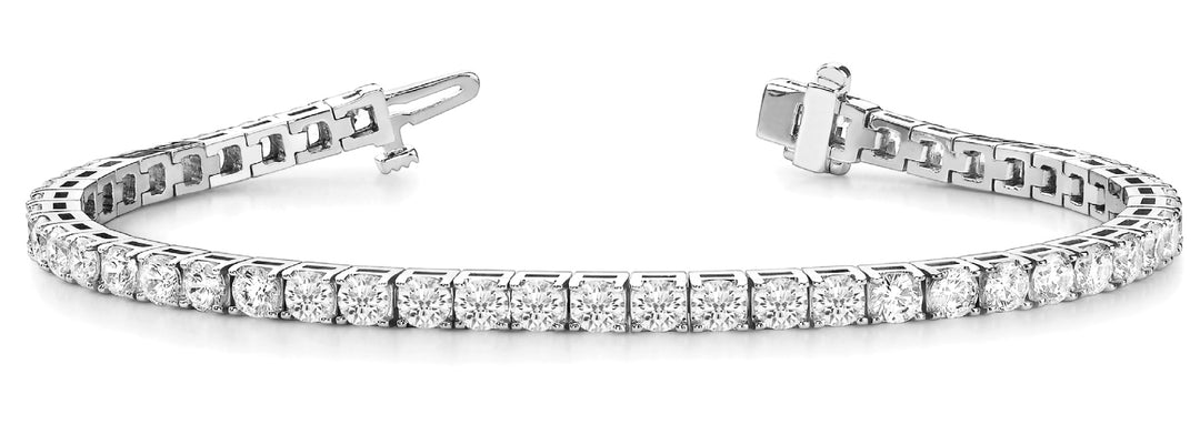 Multi-Diamond Line Precious Metal Bracelet