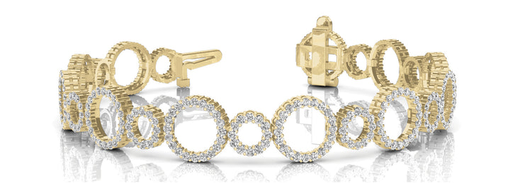 14K Yellow Gold Multi-Diamond Fashion Bracelet