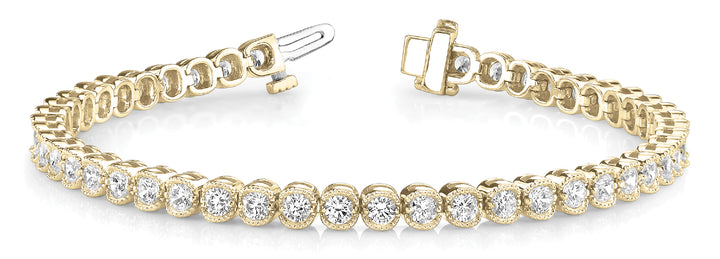 14K Yellow Gold 4ct Diamond Fashion Bracelet