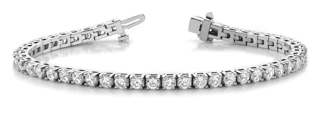 67-Stone Round Diamond Tennis Bracelet