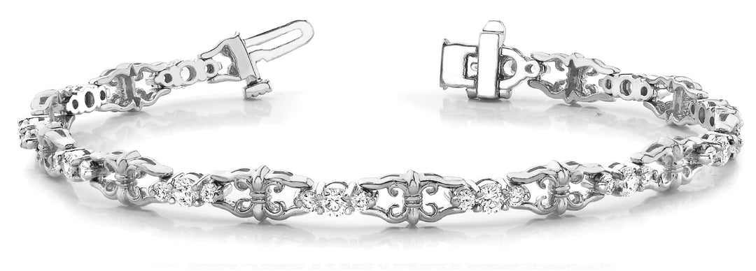 White Gold Lab Diamond Fashion Bracelet