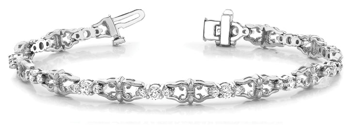 Multi-Diamond Gold Fashion Bracelet