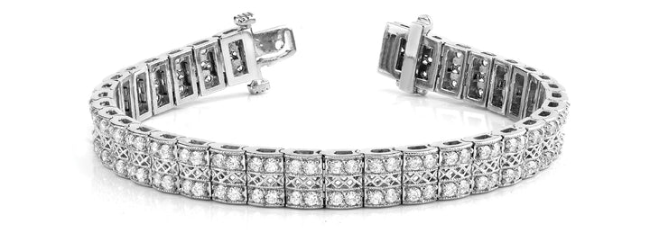 Multi Row Diamond Line Bracelet