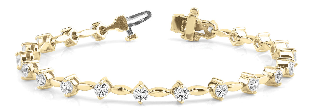 14K Yellow Gold Lab Diamond Fashion Bracelet