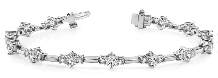 Multi-Diamond Fashion Tennis Bracelet