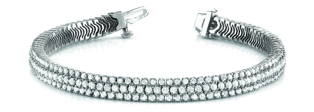 Multi-Row Diamond In-Line Bracelet