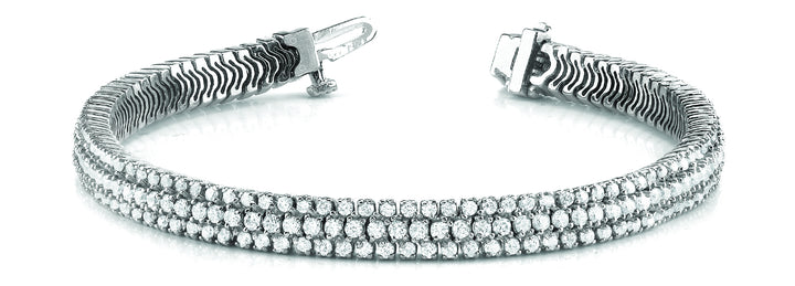 Multi-Row Diamond In-Line Bracelet