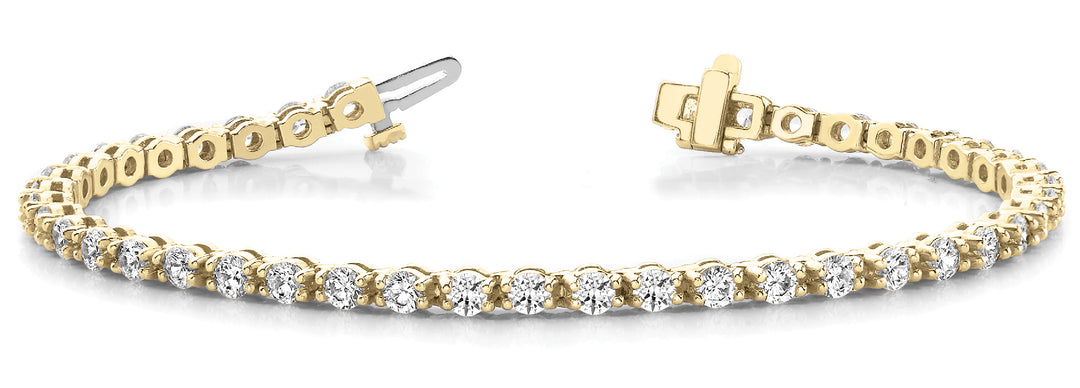14K Yellow Gold Diamond Bar Bracelet