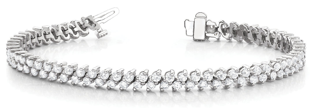 106 Diamond Multi Row In-Line Bracelet