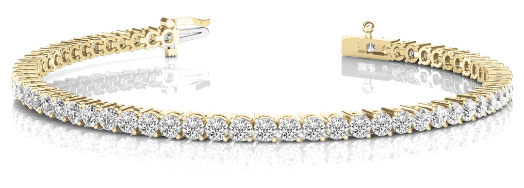 14K Yellow Gold 10ct Diamond Line Bracelet