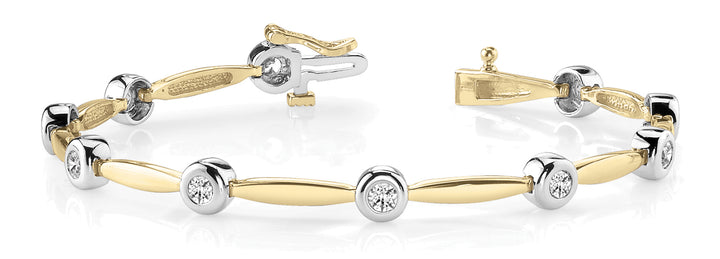 14K Yellow Gold 1 ct Diamond Fashion Bracelet