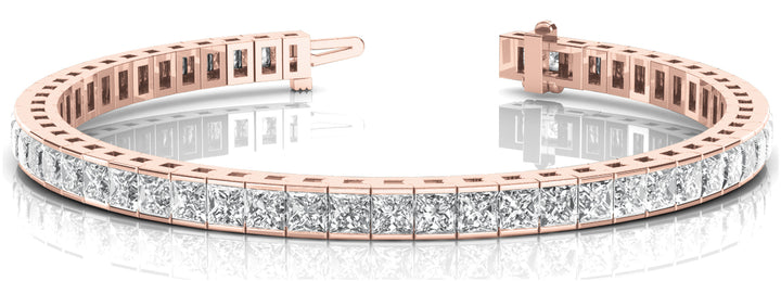 14K Rose Gold Square Diamond Fashion Bracelet