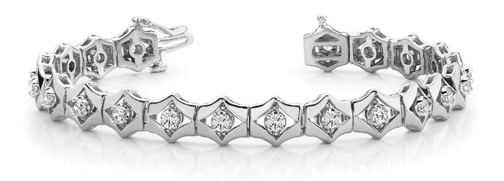 Multi-Diamond Fashion Tennis Bracelet