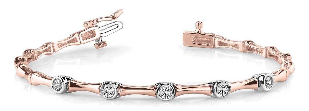 14K Rose Gold 1 CT Diamond Fashion Bracelet