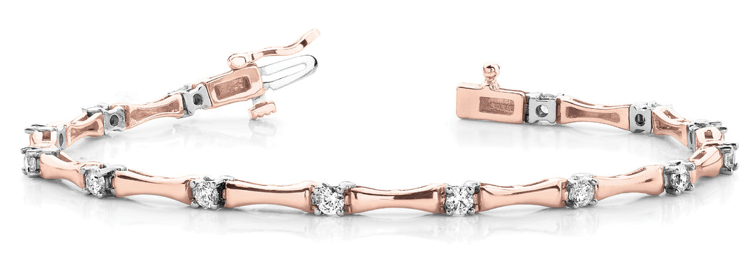 14K Rose Gold Diamond Fashion Bracelet