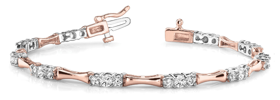 14K Rose Gold Diamond Fashion Bracelet