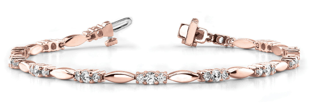 Rose Gold Lab Diamond Fashion Bracelet