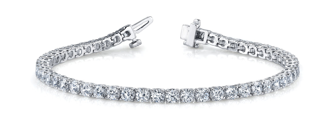 44-Diamond Line Prong Set Bracelet
