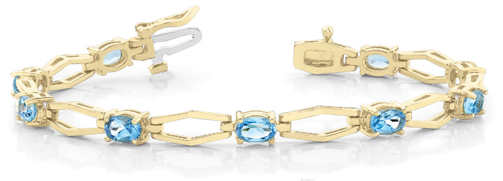 14K Yellow Gold 5-Diamond Fashion Bracelet