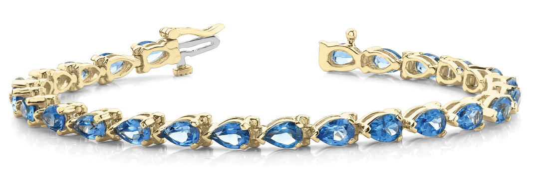 14K Yellow Gold 25-Diamond Fashion Bracelet