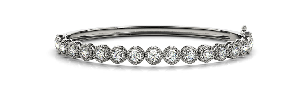 Multi-Diamond Fashion Bangle Bracelet
