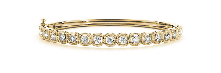 14K Yellow Gold Diamond Bangle