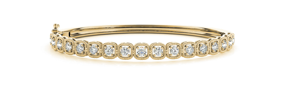 14K Yellow Gold Round Diamond Fashion Bracelet