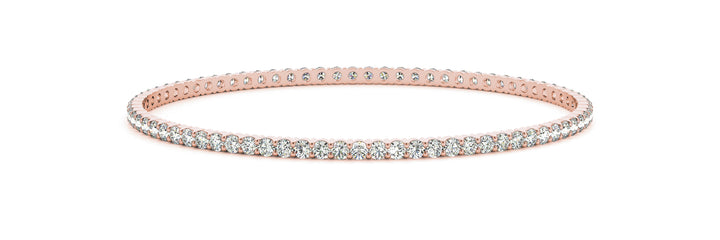 Rose Gold Diamond Tennis Bracelet - 3.38 ctw