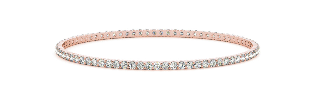 14K Rose Gold Round Diamond Fashion Bracelet