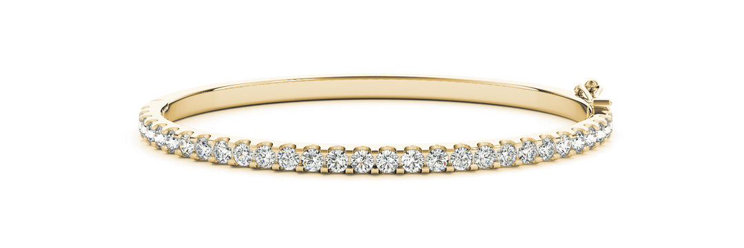 14K Yellow Gold 3.12ctw Diamond Bangle Bracelet